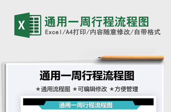 2021通用一周行程流程圖免費下載