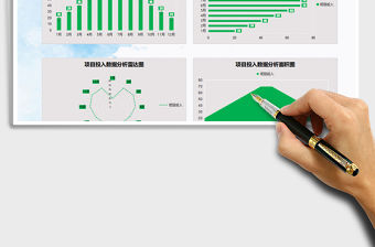 2022項目投入數據分析圖表模板免費下載