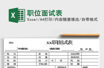 2022職位面試表免費下載