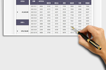 2021财务收支记账统计表免费下载