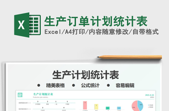 2022生產(chǎn)訂單計(jì)劃統(tǒng)計(jì)表免費(fèi)下載