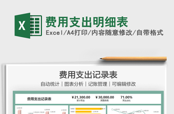 2021費(fèi)用支出明細(xì)表免費(fèi)下載