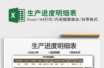 2021生產進度明細表免費下載