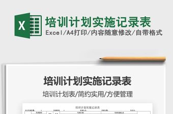 2021培訓(xùn)計(jì)劃實(shí)施記錄表免費(fèi)下載