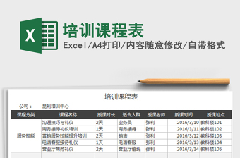 2022培訓(xùn)課程表免費下載