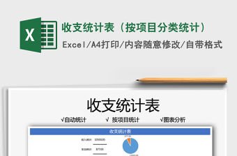 2022收支統(tǒng)計表（按項目分類統(tǒng)計）免費下載
