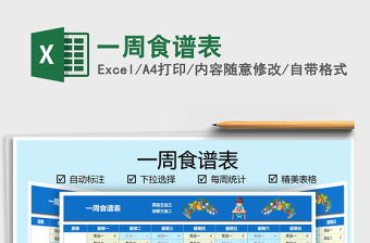 2021一周食譜表免費下載