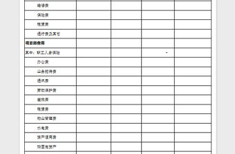 2022資金支出計劃明細表免費下載