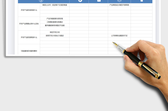 2021产品开发-问题复盘表免费下载