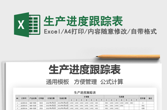 2021生產(chǎn)進(jìn)度跟蹤表免費(fèi)下載