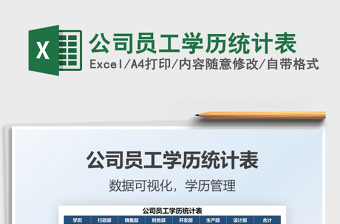 2021公司員工學(xué)歷統(tǒng)計(jì)表免費(fèi)下載