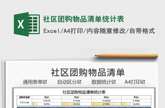 2021社區(qū)團(tuán)購(gòu)物品清單統(tǒng)計(jì)表免費(fèi)下載