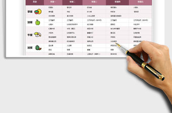 2021幼兒園每周食譜免費下載