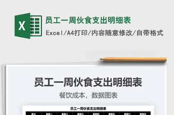 2021員工一周伙食支出明細(xì)表免費(fèi)下載