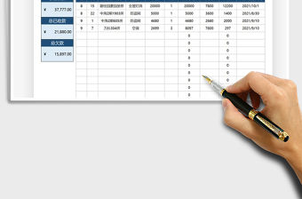 2022應收貨款明細賬財務報表免費下載