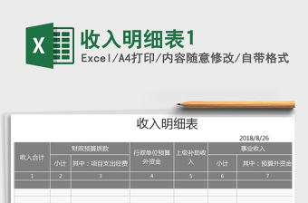 2022收入明細(xì)表1免費下載