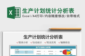 2022生產(chǎn)計(jì)劃統(tǒng)計(jì)分析表免費(fèi)下載