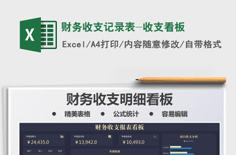 2022財務收支記錄表-收支看板免費下載