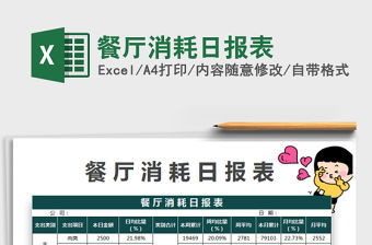 2022餐廳消耗日報表免費下載