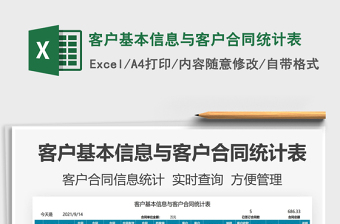 2022客戶基本信息與客戶合同統(tǒng)計(jì)表免費(fèi)下載