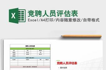 2021競聘人員評估表免費下載