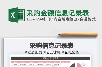 2021采購金額信息記錄表免費下載