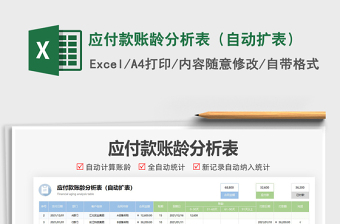 2022應(yīng)付賬齡分析表格式