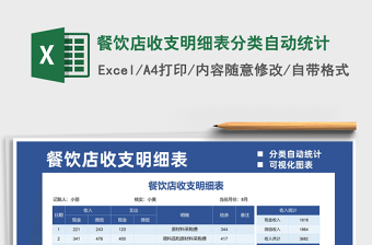 公司月收支明细表自动分类统计