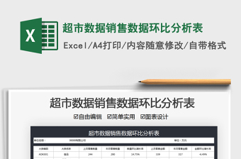 2022超市數(shù)據(jù)銷售數(shù)據(jù)環(huán)比分析表免費(fèi)下載