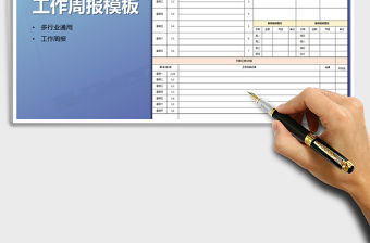 2022工作周報通用表格模板免費下載