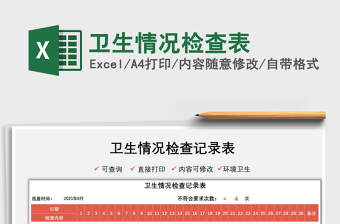 2021衛(wèi)生情況檢查表免費下載