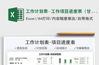 2021工作計劃表-工作項目進度表（甘特圖）免費下載