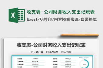 2021收支表-公司財(cái)務(wù)收入支出記賬表免費(fèi)下載