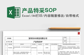 2022產(chǎn)品特采SOP免費(fèi)下載