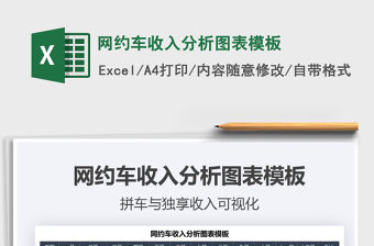 2021網約車收入分析圖表模板免費下載