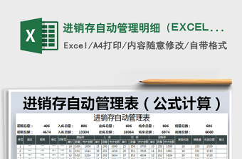 2021進銷存自動管理明細（EXCEL庫存表)免費下載