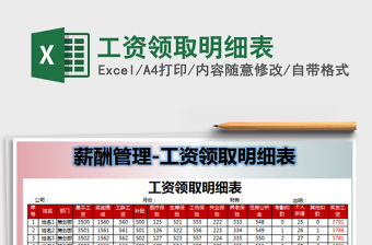 2022工資領取明細表免費下載