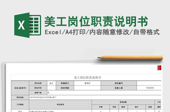 2022美工崗位職責說明書免費下載