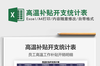 2021高溫補貼開支統計表免費下載