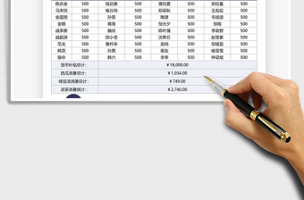 2021高温补贴开支统计表免费下载