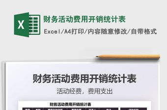 2022財務(wù)活動費用開銷統(tǒng)計表免費下載