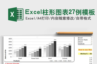 2022Excel柱形圖表27例模板免費下載