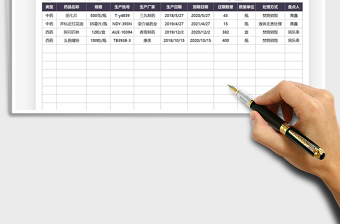 2021医院过期药物盘点统计表免费下载