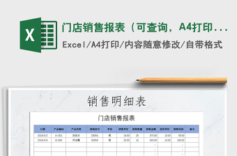 2022門店銷售報表（可查詢，A4打?。┟赓M下載