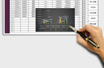 2022現金日記賬-自動收支表(圖標統計)免費下載