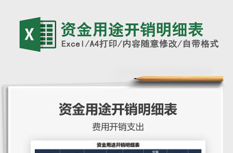 2021資金用途開銷明細表免費下載