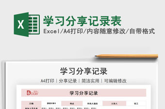 2021學(xué)習(xí)分享記錄表免費(fèi)下載