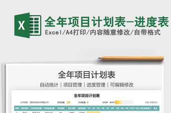 2021全年項目計劃表-進(jìn)度表免費下載