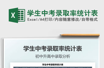 2021學(xué)生中考錄取率統(tǒng)計表免費下載