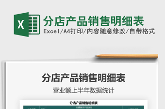 2021分店產(chǎn)品銷售明細(xì)表免費(fèi)下載
